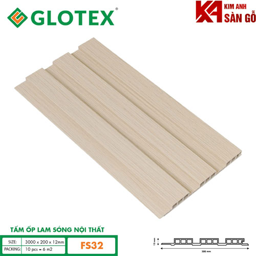 Tấm Ốp Lam 3 Sóng Nội Thất Glotex FS-32